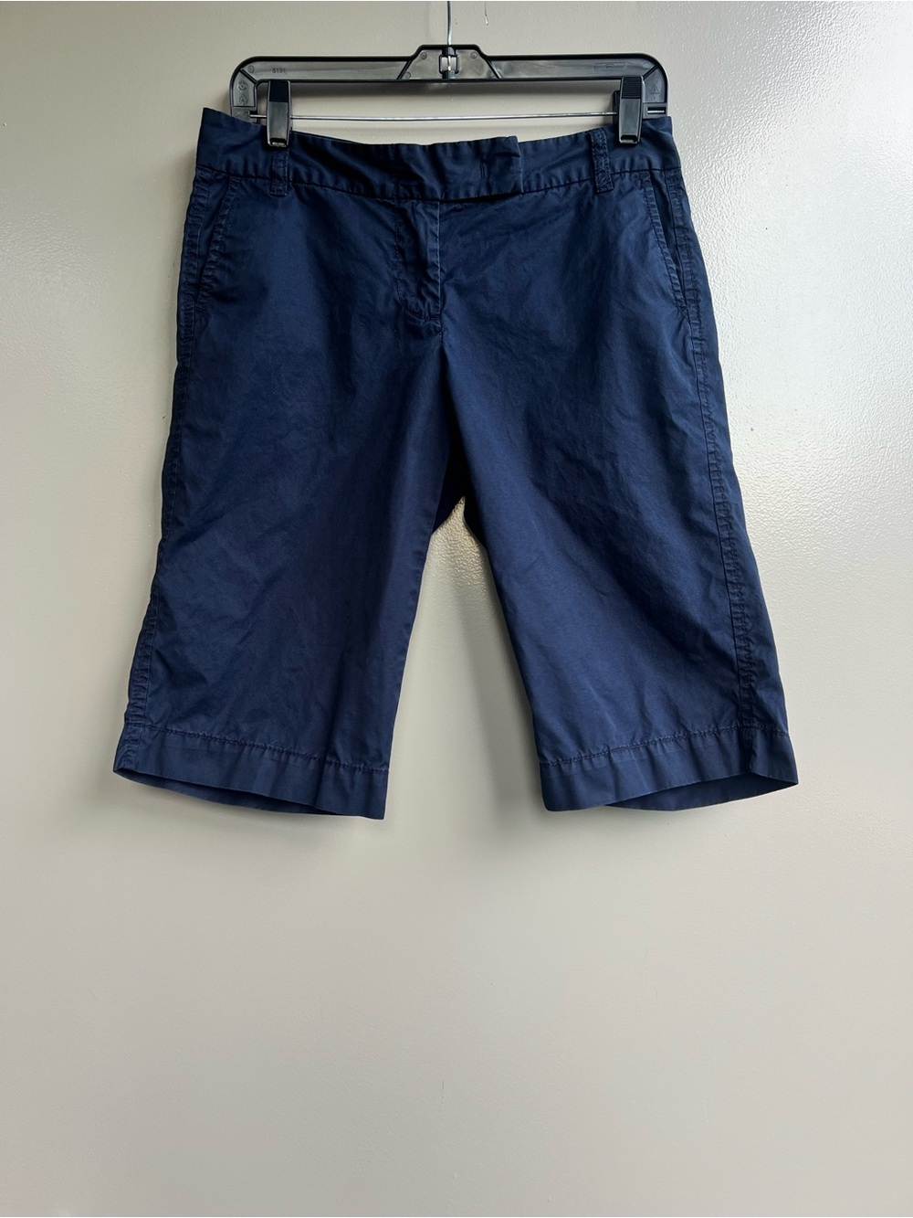 J.Crew 4 Vintage Y2K Navy Chino Classic Coastal Bermuda Shorts City Preppy Chic - Picture 2 of 10